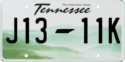 TN license plate J1311K