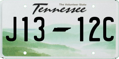 TN license plate J1312C
