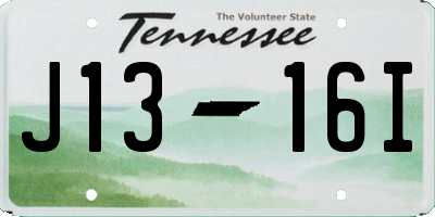 TN license plate J1316I