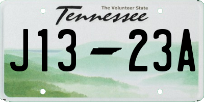 TN license plate J1323A