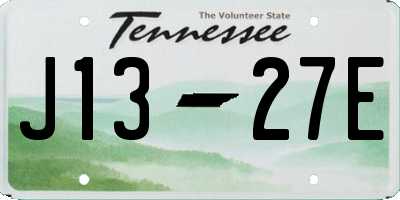 TN license plate J1327E