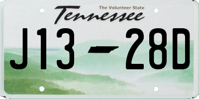 TN license plate J1328D