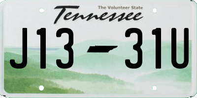 TN license plate J1331U