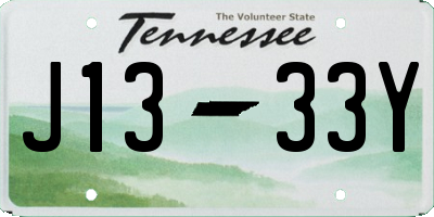 TN license plate J1333Y