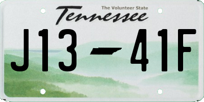 TN license plate J1341F