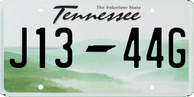 TN license plate J1344G
