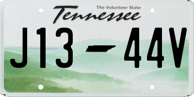 TN license plate J1344V