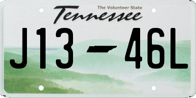 TN license plate J1346L