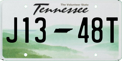 TN license plate J1348T