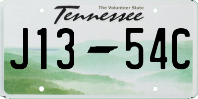 TN license plate J1354C