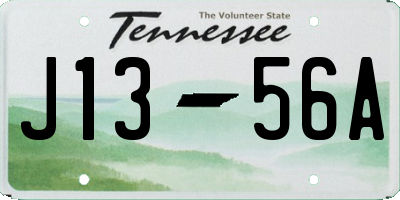 TN license plate J1356A