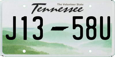 TN license plate J1358U