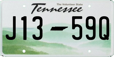 TN license plate J1359Q