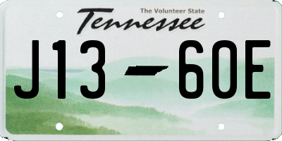 TN license plate J1360E