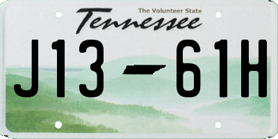 TN license plate J1361H