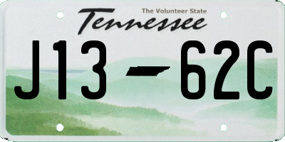 TN license plate J1362C