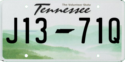 TN license plate J1371Q