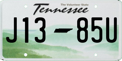 TN license plate J1385U