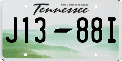 TN license plate J1388I
