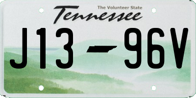 TN license plate J1396V