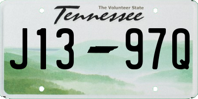 TN license plate J1397Q