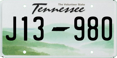 TN license plate J1398O