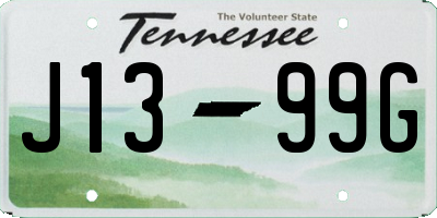 TN license plate J1399G