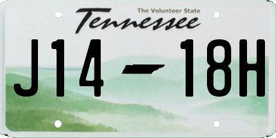 TN license plate J1418H