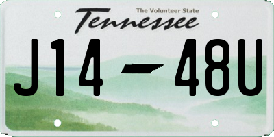 TN license plate J1448U