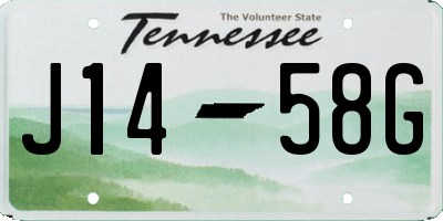 TN license plate J1458G