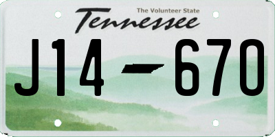 TN license plate J1467O