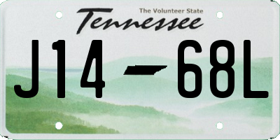 TN license plate J1468L
