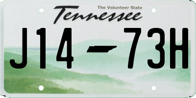 TN license plate J1473H
