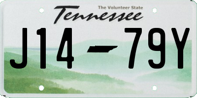 TN license plate J1479Y