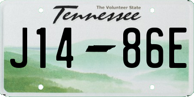 TN license plate J1486E