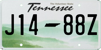 TN license plate J1488Z
