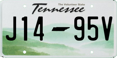 TN license plate J1495V