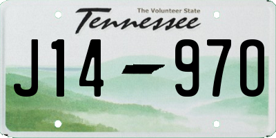 TN license plate J1497O