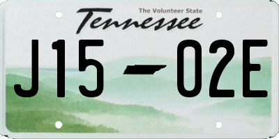 TN license plate J1502E
