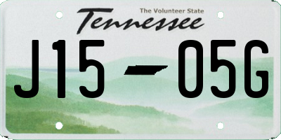 TN license plate J1505G