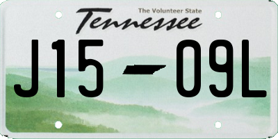 TN license plate J1509L