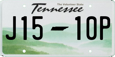 TN license plate J1510P