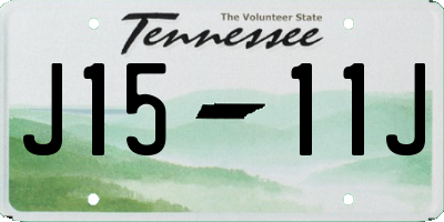 TN license plate J1511J