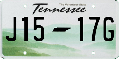 TN license plate J1517G