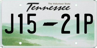 TN license plate J1521P