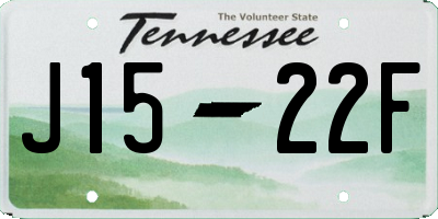 TN license plate J1522F