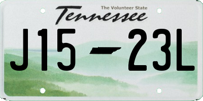 TN license plate J1523L
