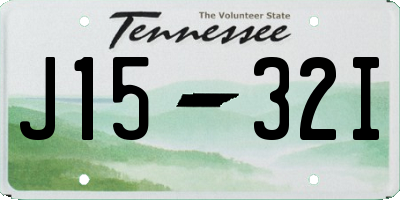 TN license plate J1532I