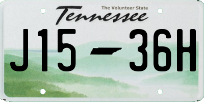 TN license plate J1536H