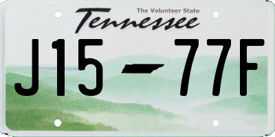 TN license plate J1577F